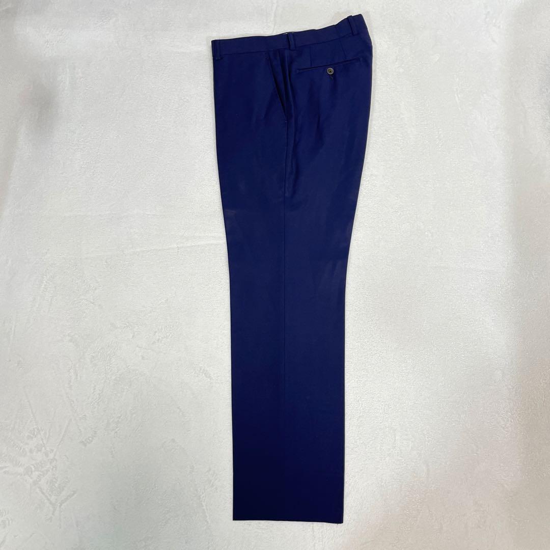 麻布テーラー×カノニコ セットアップスーツ ウールモヘア 紺 ネイビー M