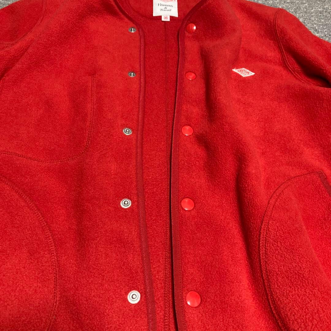 美品　DANTON　ノーカラー　フリース　ジャケット　36