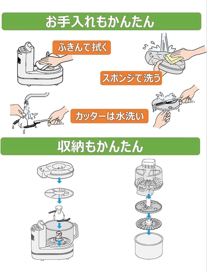 パナソニック フードプロセッサー mk-k81-w ホワイト
