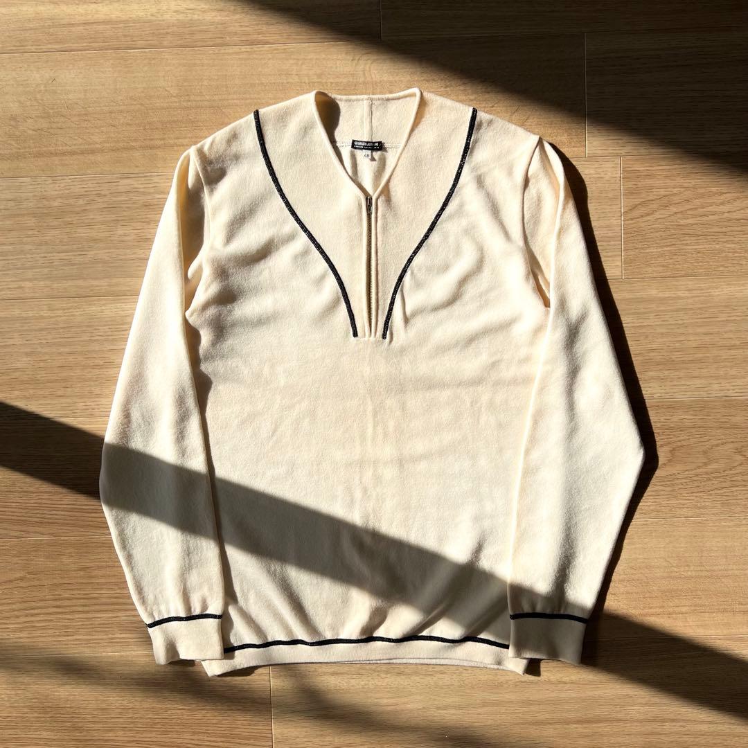 90s Giorgio Armani ハーフジップ ウール ニット ヴィンテージ