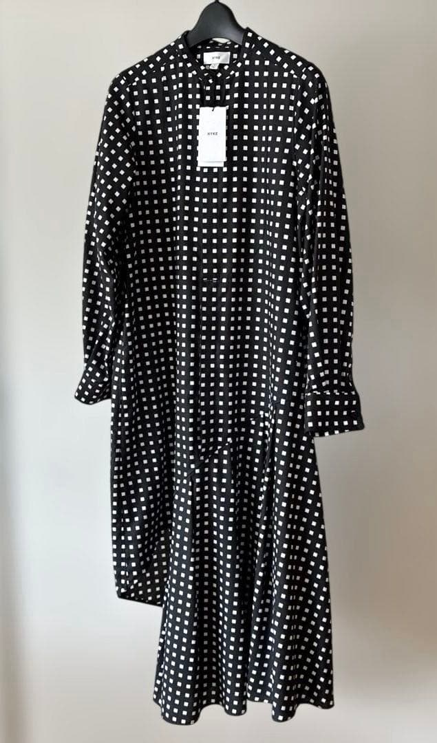 HYKE スクエアパターンドレス　サイズ1