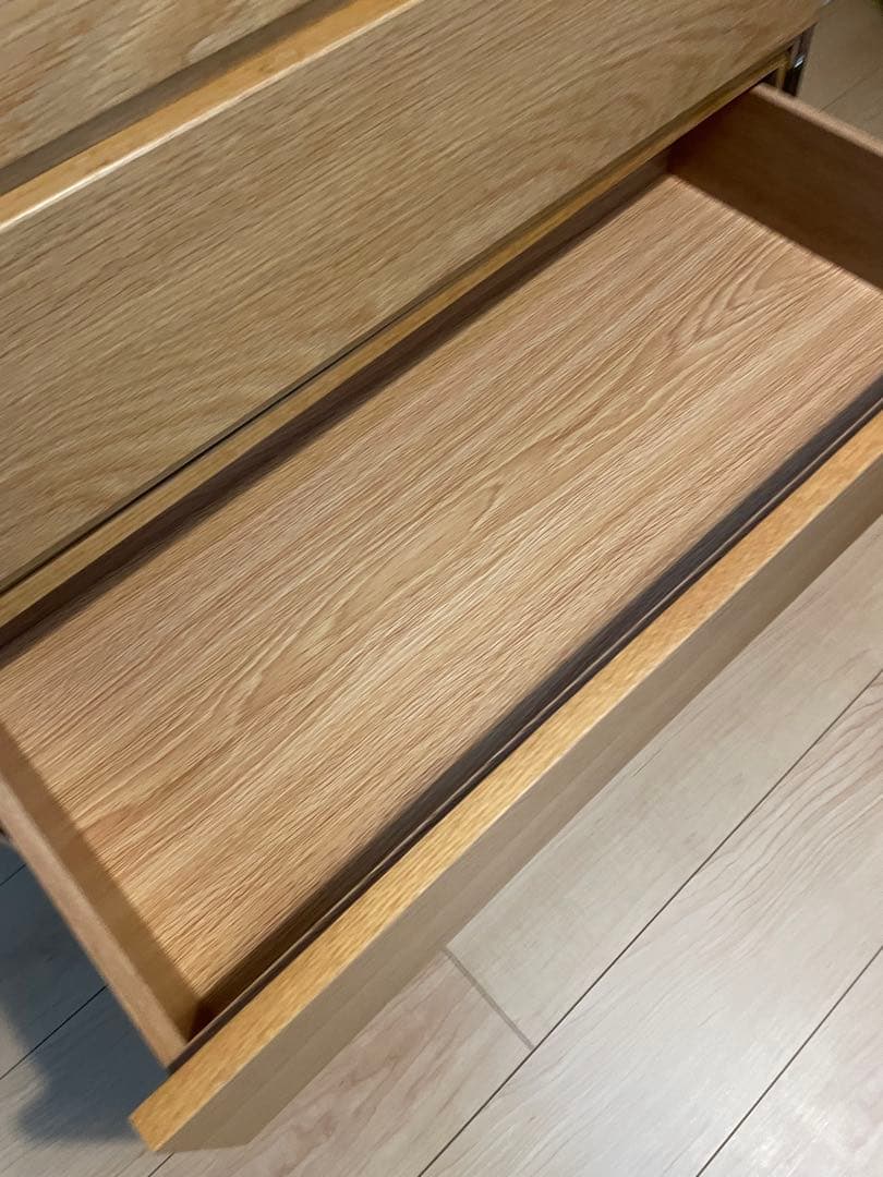 無印良品　ステンレスユニットシェルフ　オーク材棚