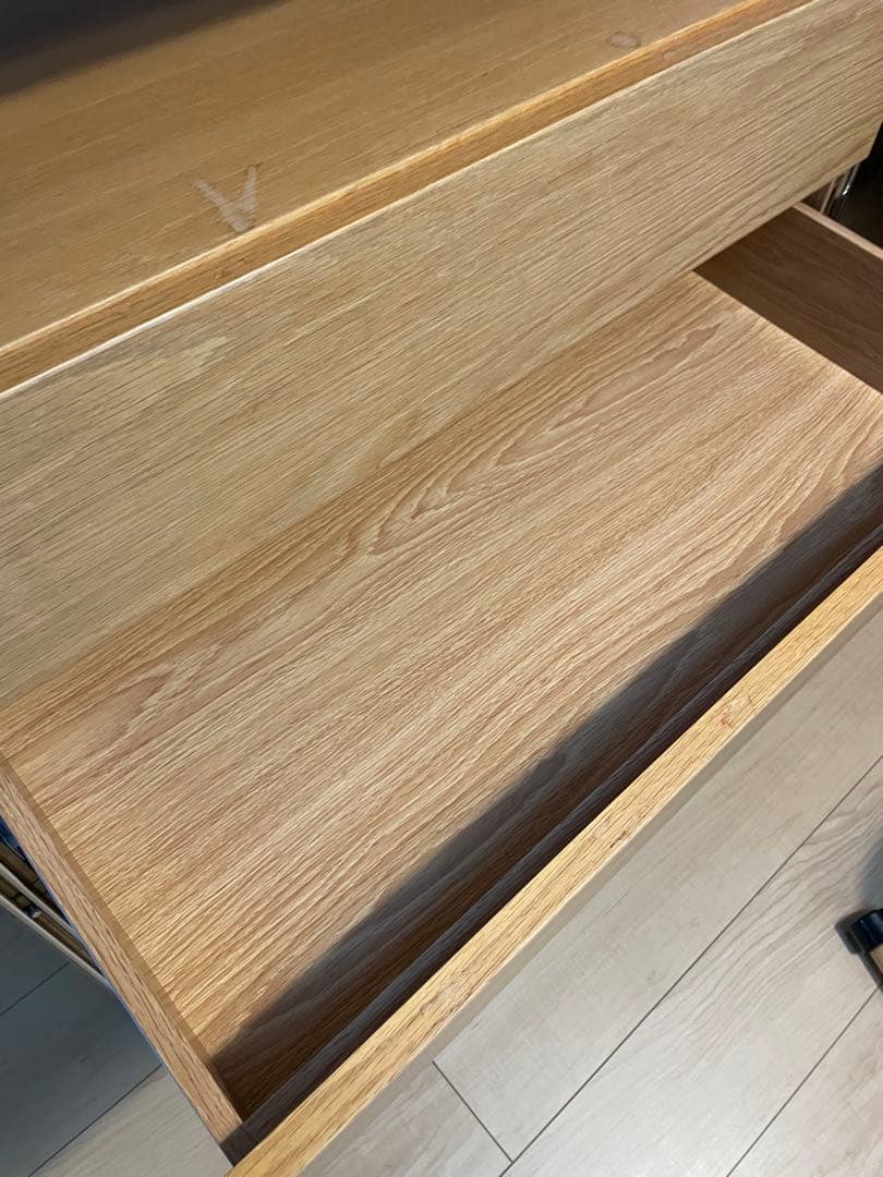 無印良品　ステンレスユニットシェルフ　オーク材棚