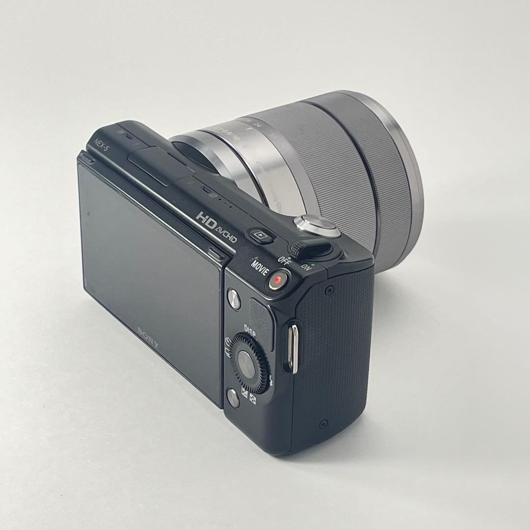 【美品・返品保証】Sony NEX-5 ブラック標準ズームレンズキット