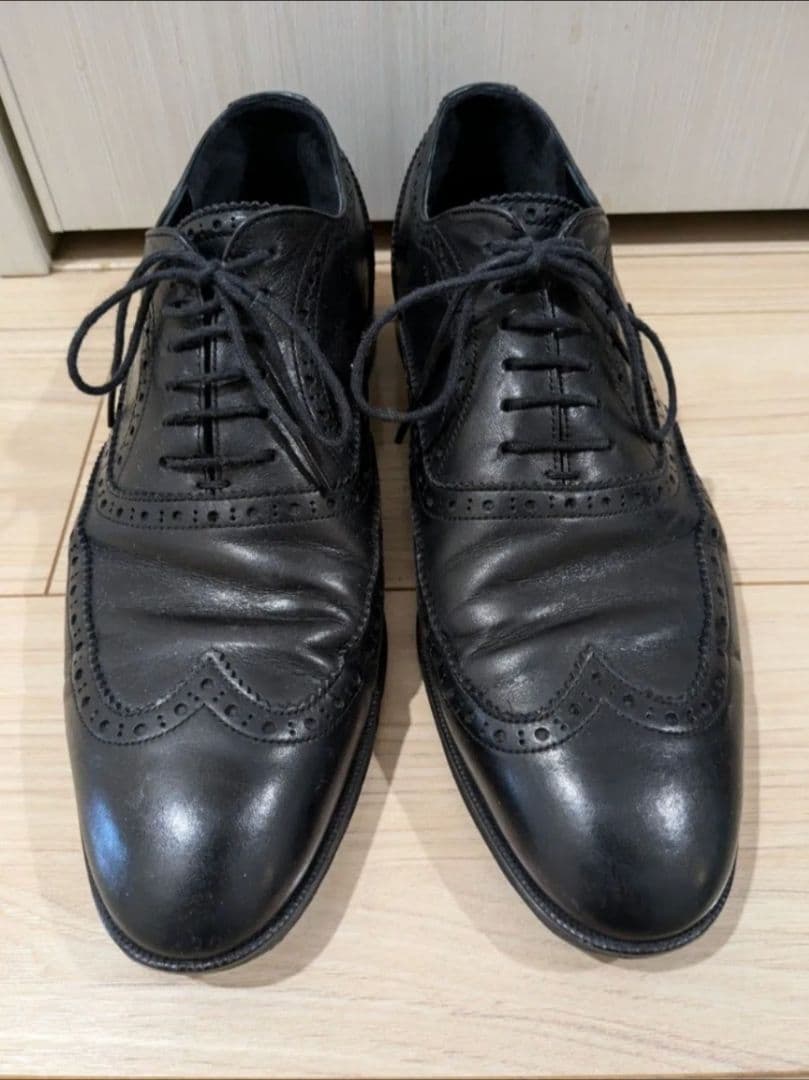 バーバリーブラックレーベル　 ウイングチップ レザー ブラック ビジネスシューズ