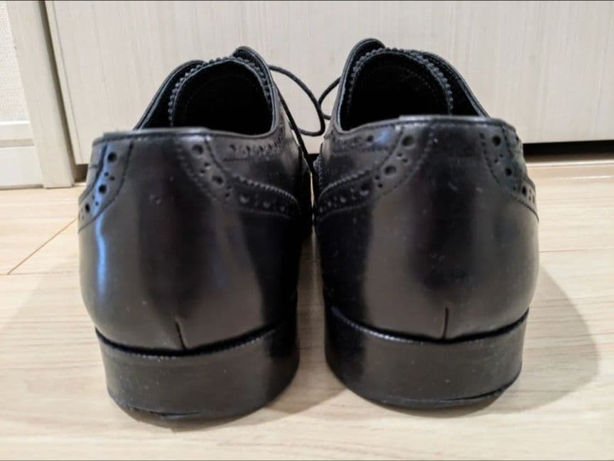 バーバリーブラックレーベル　 ウイングチップ レザー ブラック ビジネスシューズ