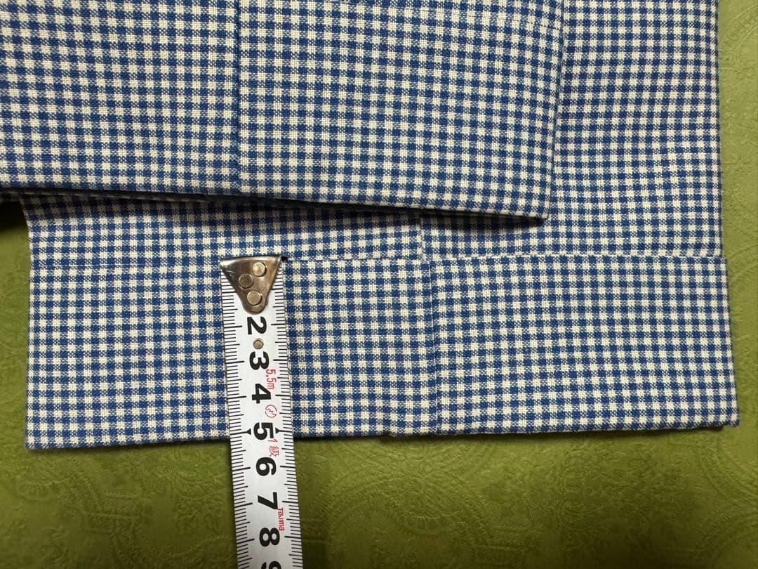 (最終価額) GUCCI 青と白のチェック スラックス