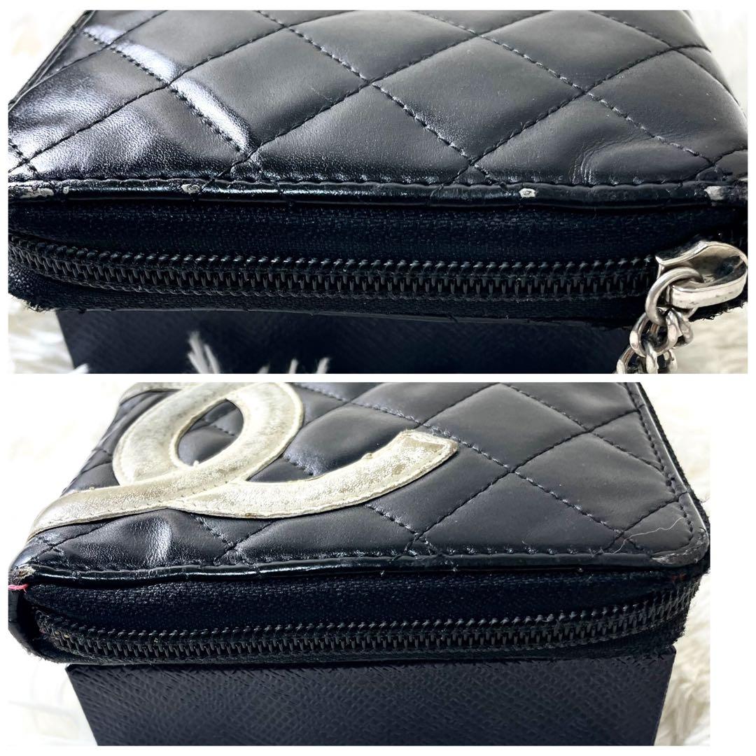 シャネル　CHANEL ラウンドファスナー　長財布　カンボンライン　ココマーク