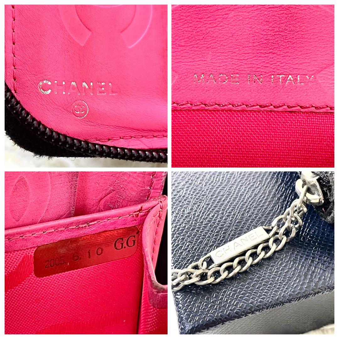 シャネル　CHANEL ラウンドファスナー　長財布　カンボンライン　ココマーク