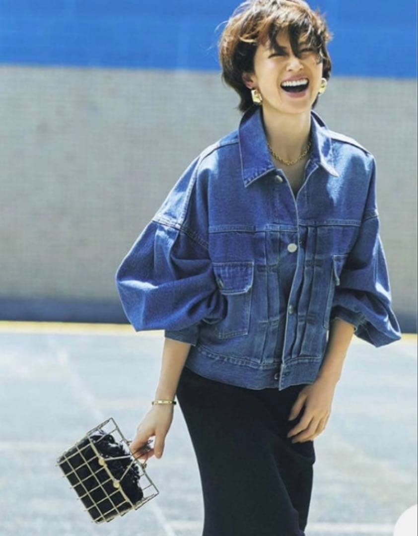 【HYKE】BALOON SLEEVE DENIM JACKET