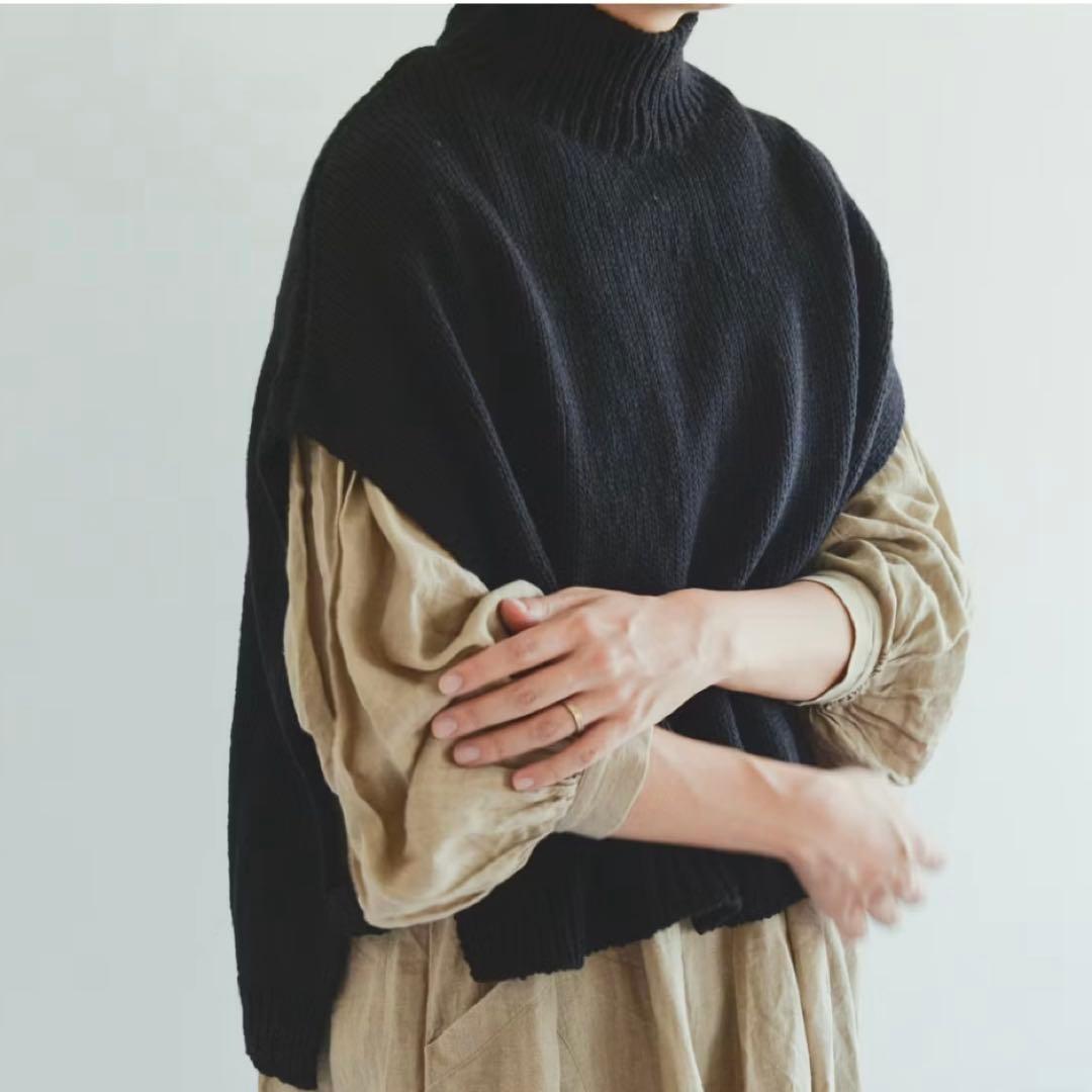 【新品試着のみ】utilite ペルーニットベスト　黒