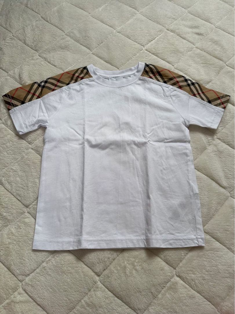 BURBERRY チェック柄袖 Tシャツ 6Y