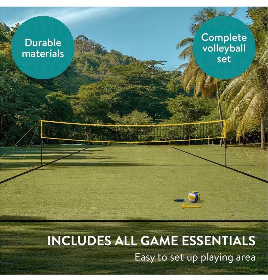 【Navaris】バレーボールセット 屋外 収納ケース付き