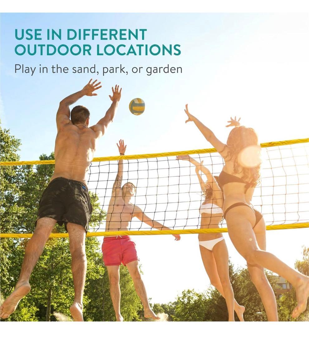 【Navaris】バレーボールセット 屋外 収納ケース付き