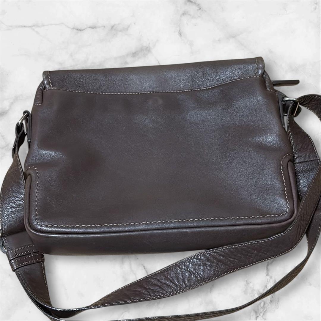 土屋鞄 メッセンジャーバッグ 肩掛け レザー キャメル フラップ ステッチ