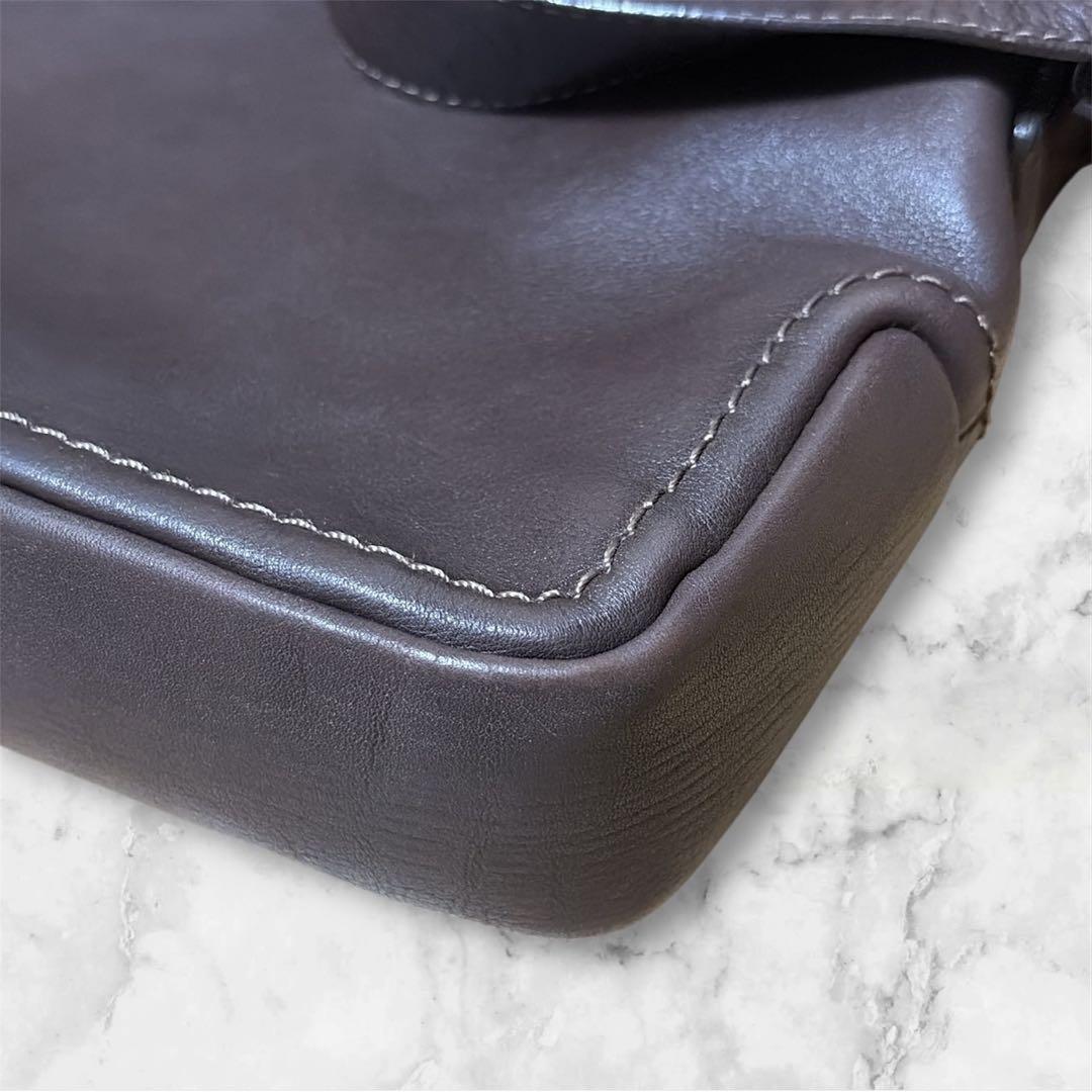 土屋鞄 メッセンジャーバッグ 肩掛け レザー キャメル フラップ ステッチ