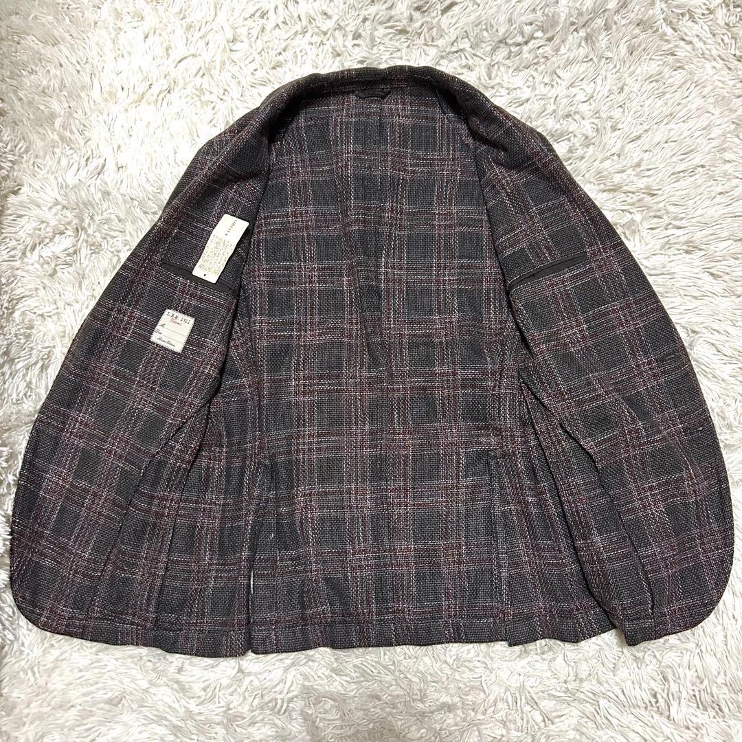 未使用タグ付　L.B.M.1911 チェック　アンコンジャケット　2ボタン　48