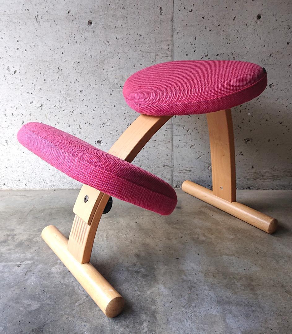 サカモトハウス バランスチェアイージー【良品】 　ピンク　カバー付き