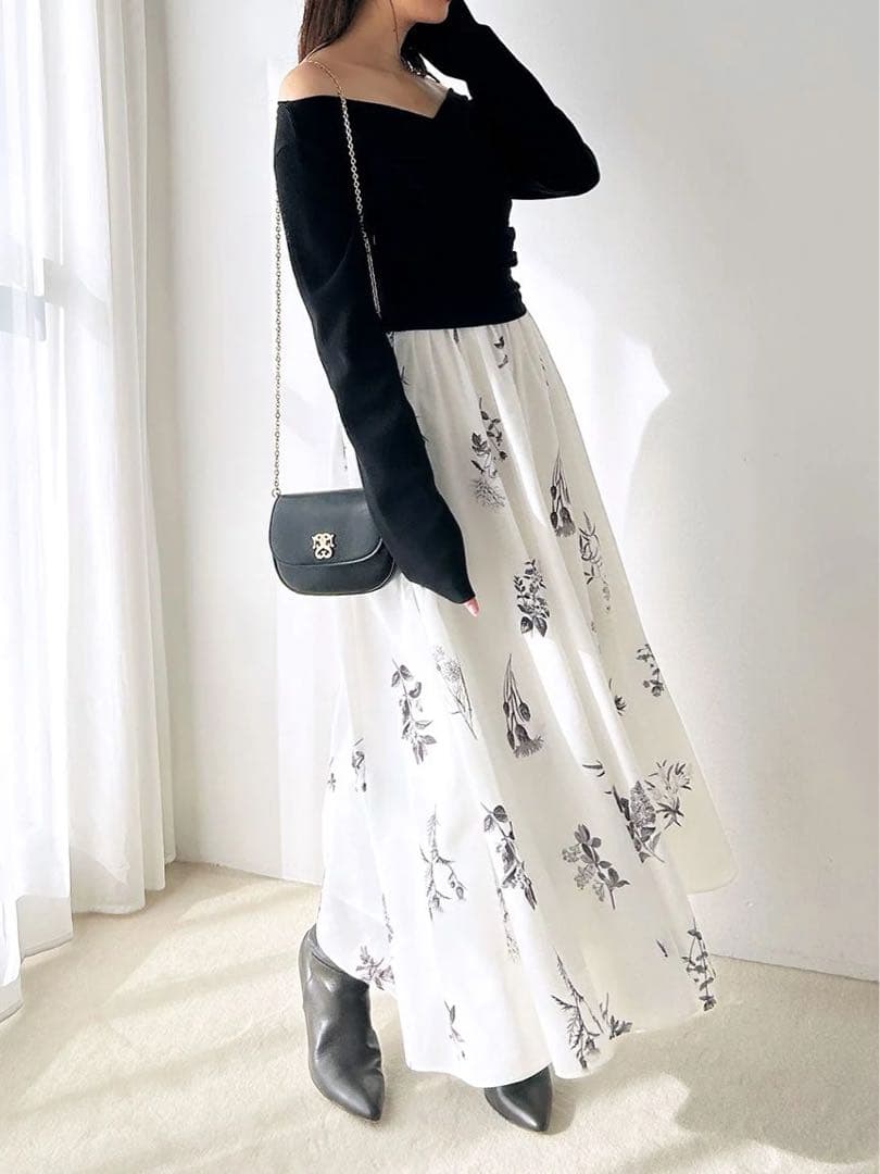 snidel ニットドッキングワンピース