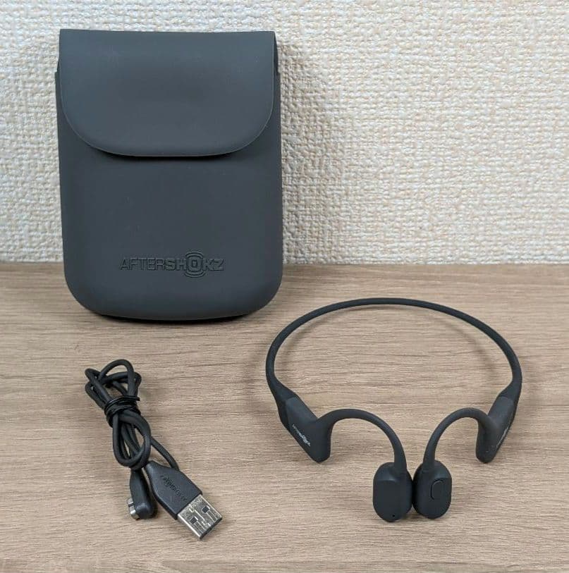 美品・動作良好 SHOKZ AEROPEX 骨伝導イヤホン AS801 ブラック