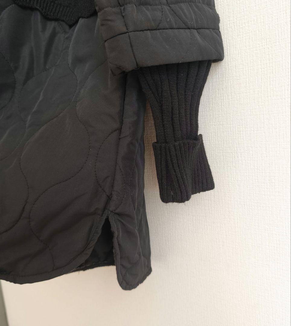 2695 美品 C•O•T•E ニット切替キルティングチュニック ブラック F