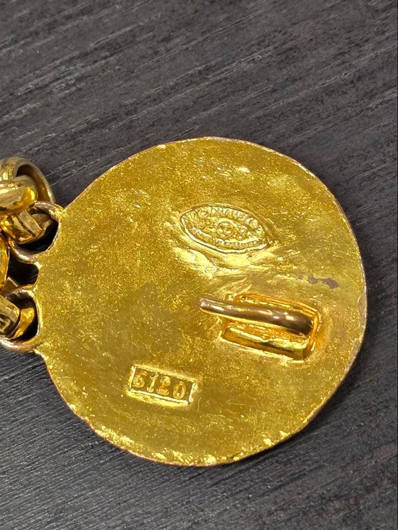 R2756 美品 シャネル ココマーク メダルモチーフ 2連 チェーンベルト