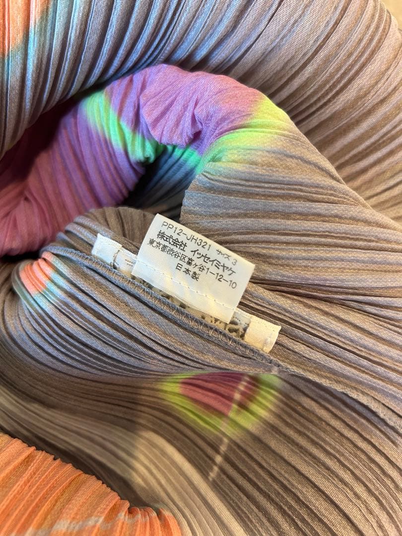 プリーツプリーズPLEATS PLEASEグラフィックプリントメッシュワンピース