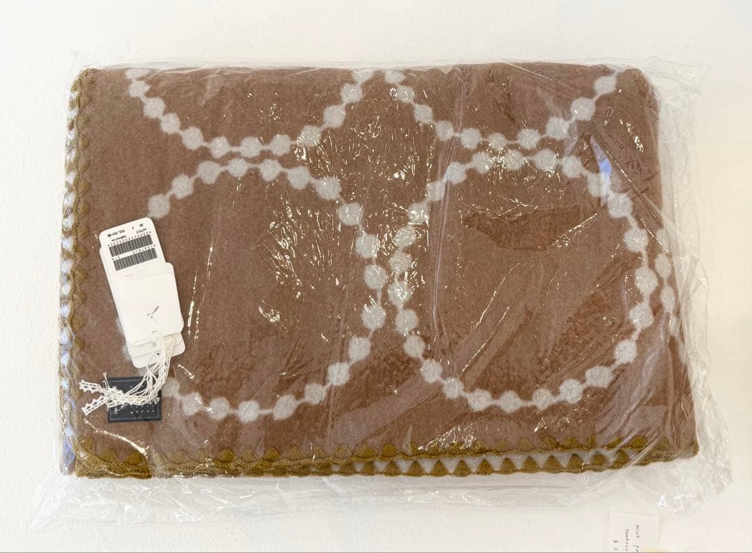 ミナペルホネン　ブランケット　タンバリン　大きい　キャメル