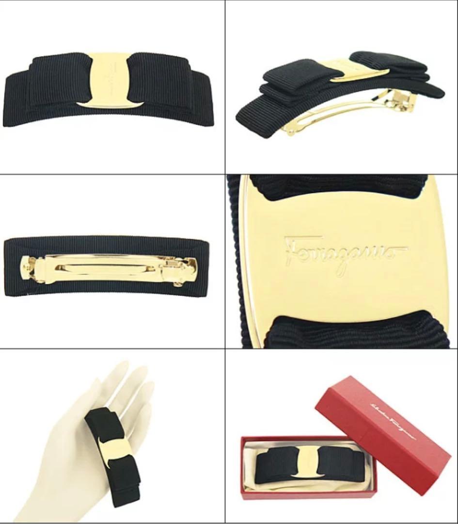 Salvatore Ferragamo 黒リボンバレッタ新品未使用フェラガモ