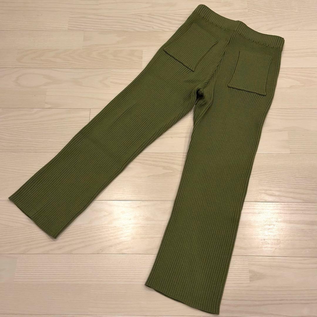 【タグ付き未使用】BATONER SOLID WOOL RIB PANTS
