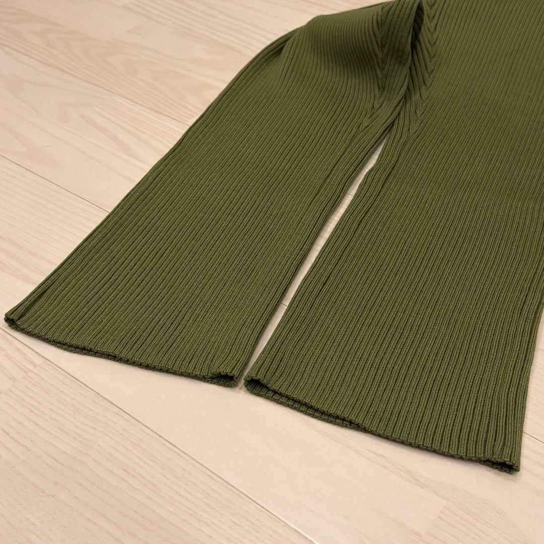 【タグ付き未使用】BATONER SOLID WOOL RIB PANTS