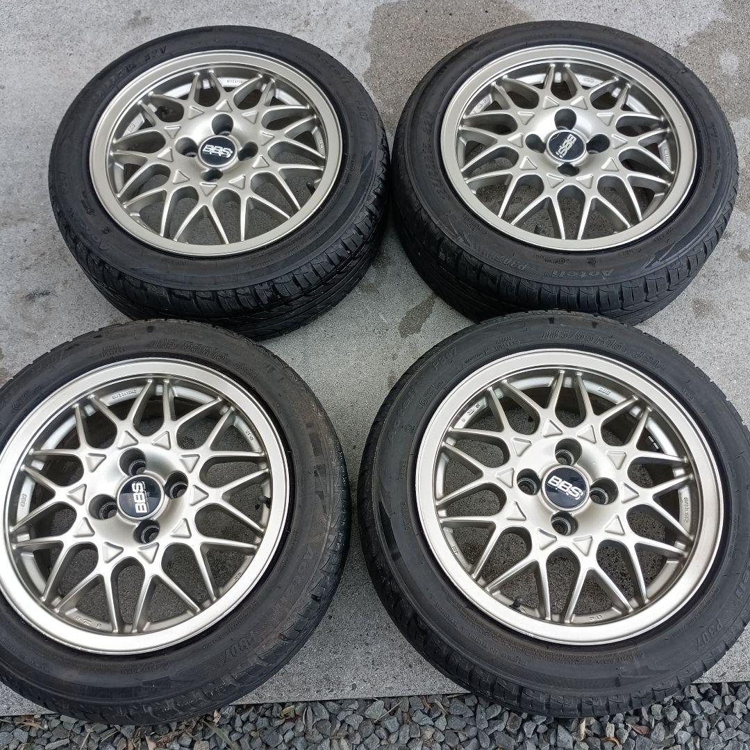 BBS6.5J 185/55-15 4穴PCD100 4本セット送料7000円