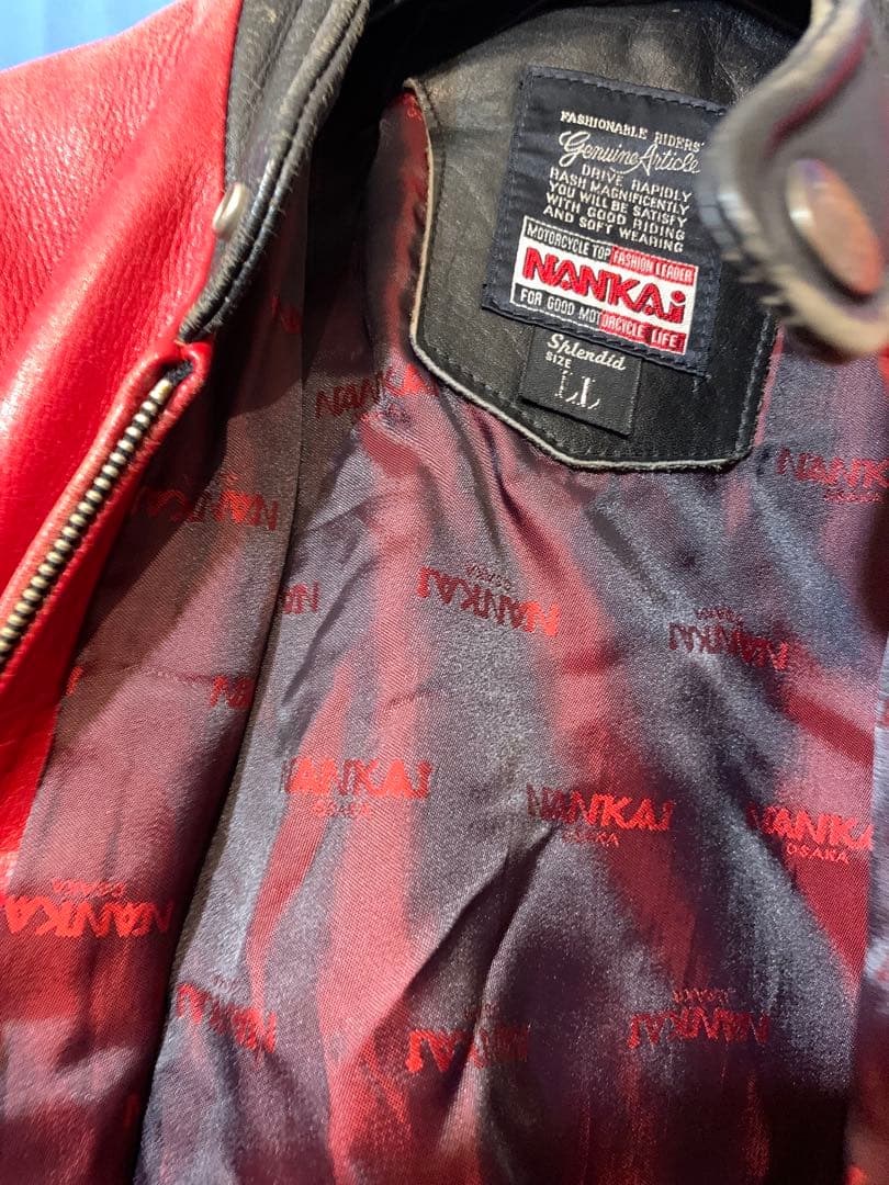 dai NANKAI 革ツナギ 赤/黒 ツナギタイプ LLサイズ