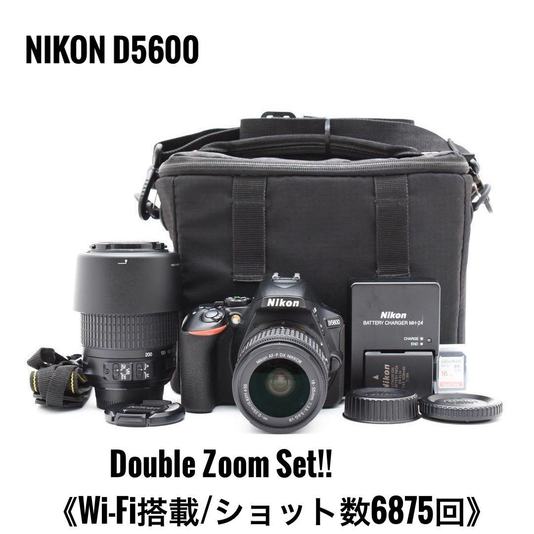 美品 Nikon D5600 ダブルズームセットショット数6875枚！！