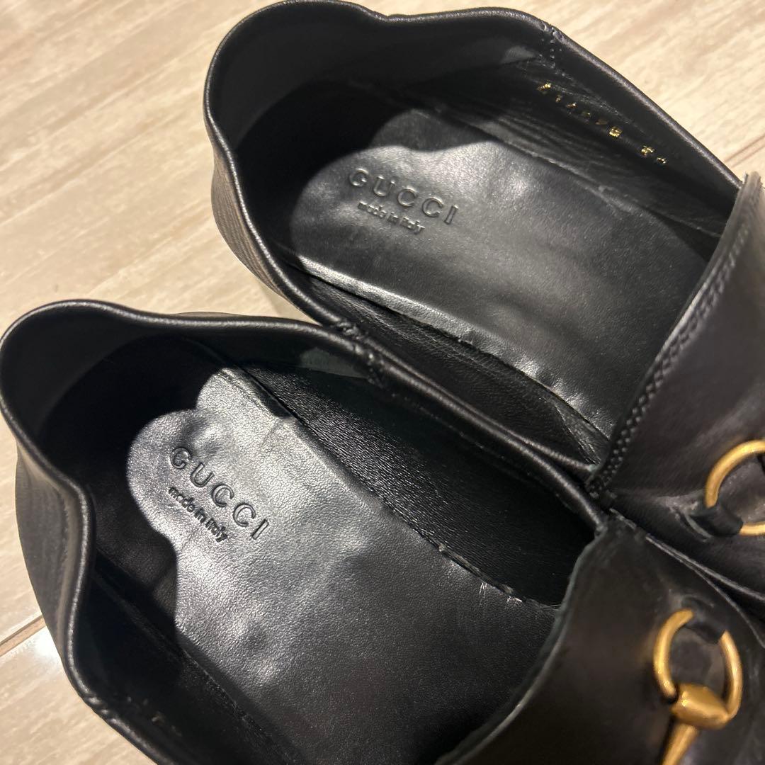 GUCCI ブラック ローファー 38 ホースビット