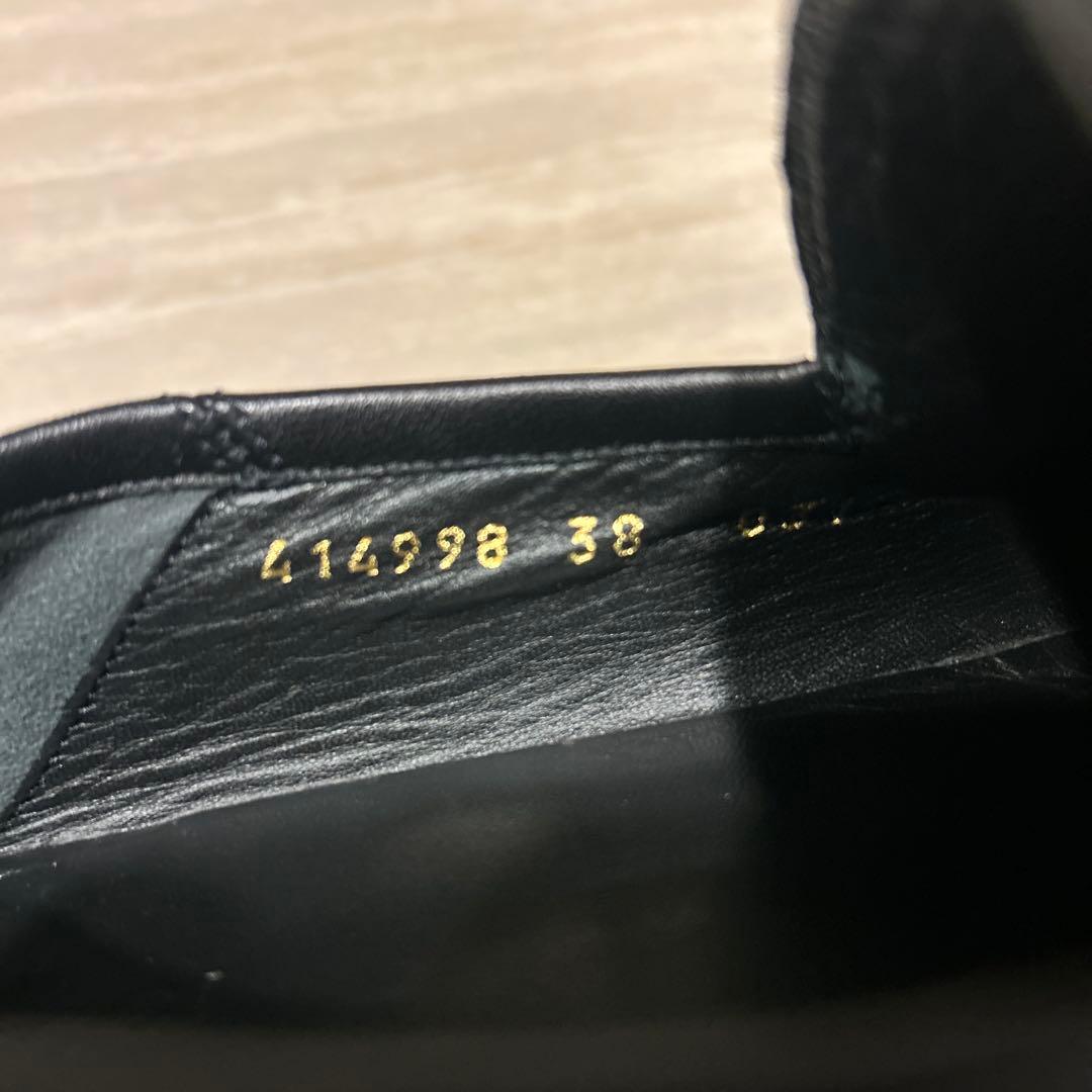GUCCI ブラック ローファー 38 ホースビット