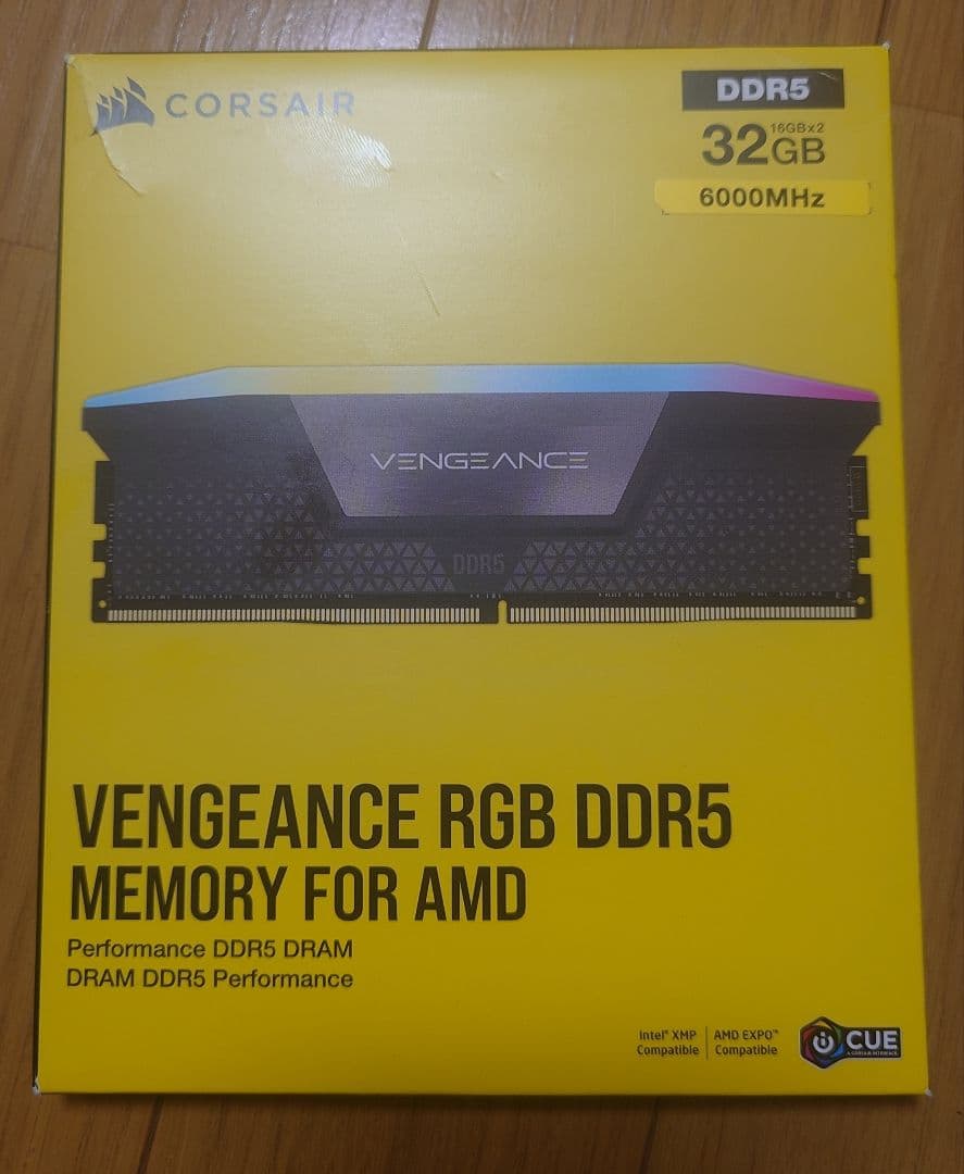 メモリー CORSAIR VENGEANCE RGB DDR5 32GB 6000MHz