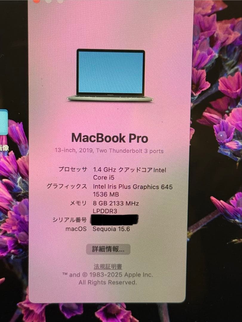 【MacBook】Pro2019箱付き・収納バッグ・保護フィルム・ハブ付き(中古