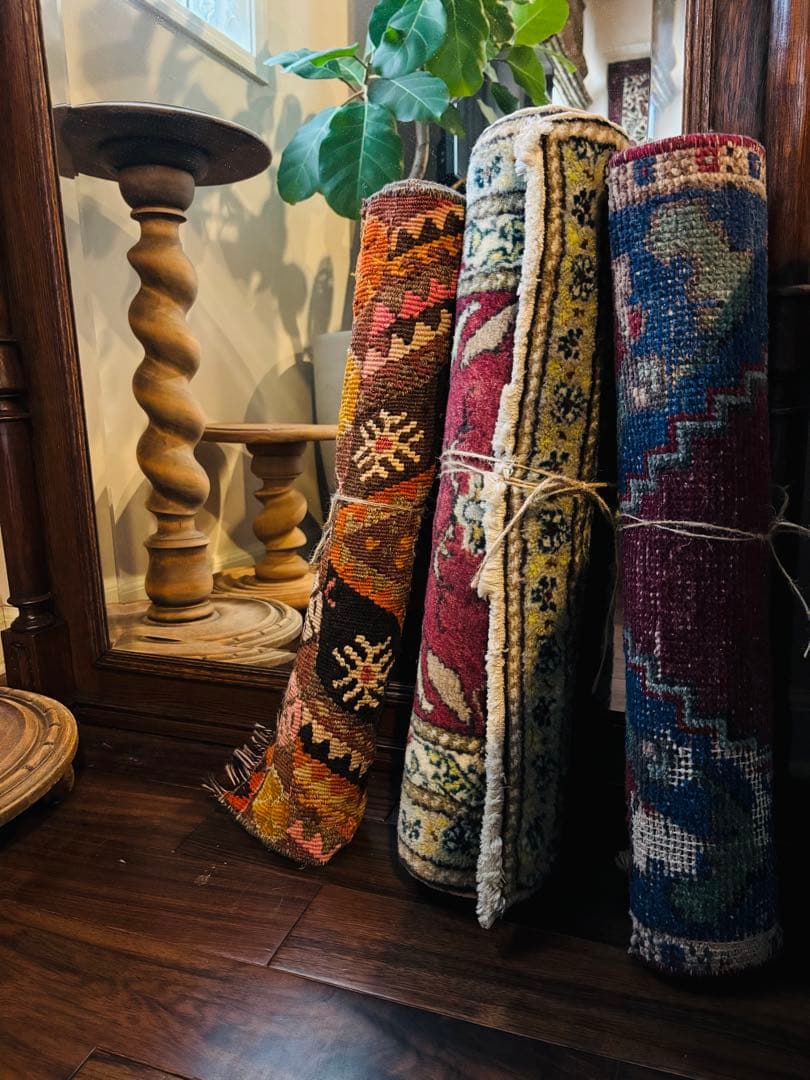 トルコ⭐︎ヴィンテージラグ3枚セット⭐︎ビンテージキリム絨毯アナトリア