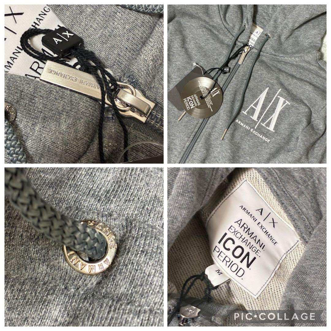 成　未使用 アルマーニエクスチェンジ スウェットジップパーカー M