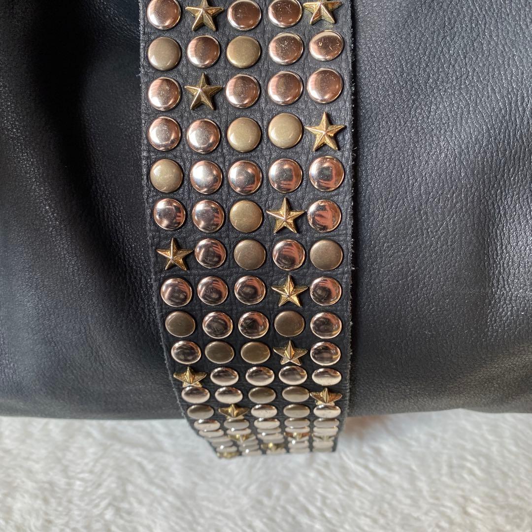 TRES トレ スタッズ トートバック レザー 本革 黒 ブラック y2k 星