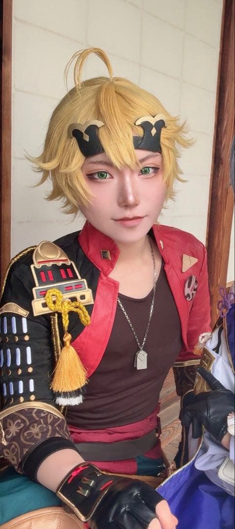 三分妄想　【販売終了商品】原神　トーマ　衣装　靴　ウィッグ