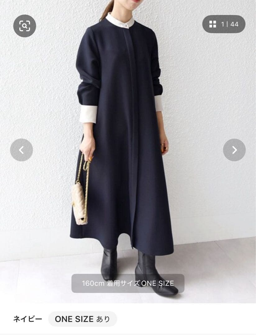 SHIPS any ダブルクロス Aライン シャツワンピース