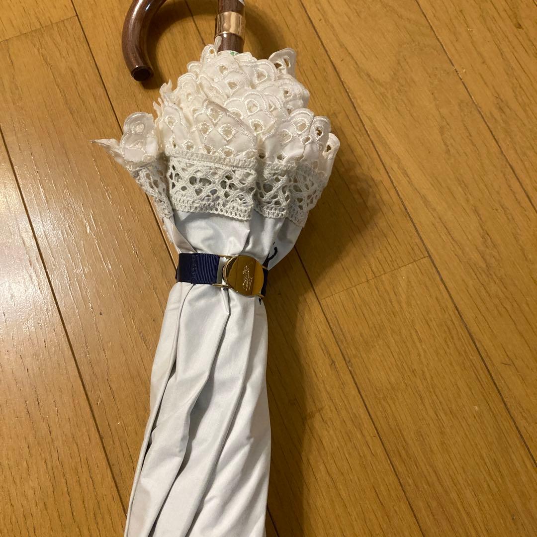 ポロラルフローレン折りたたみ晴雨兼用傘　フリルレース