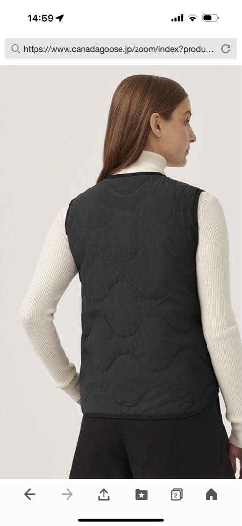 カナダグースアネックス ライナー ベスト ブラックレーベル