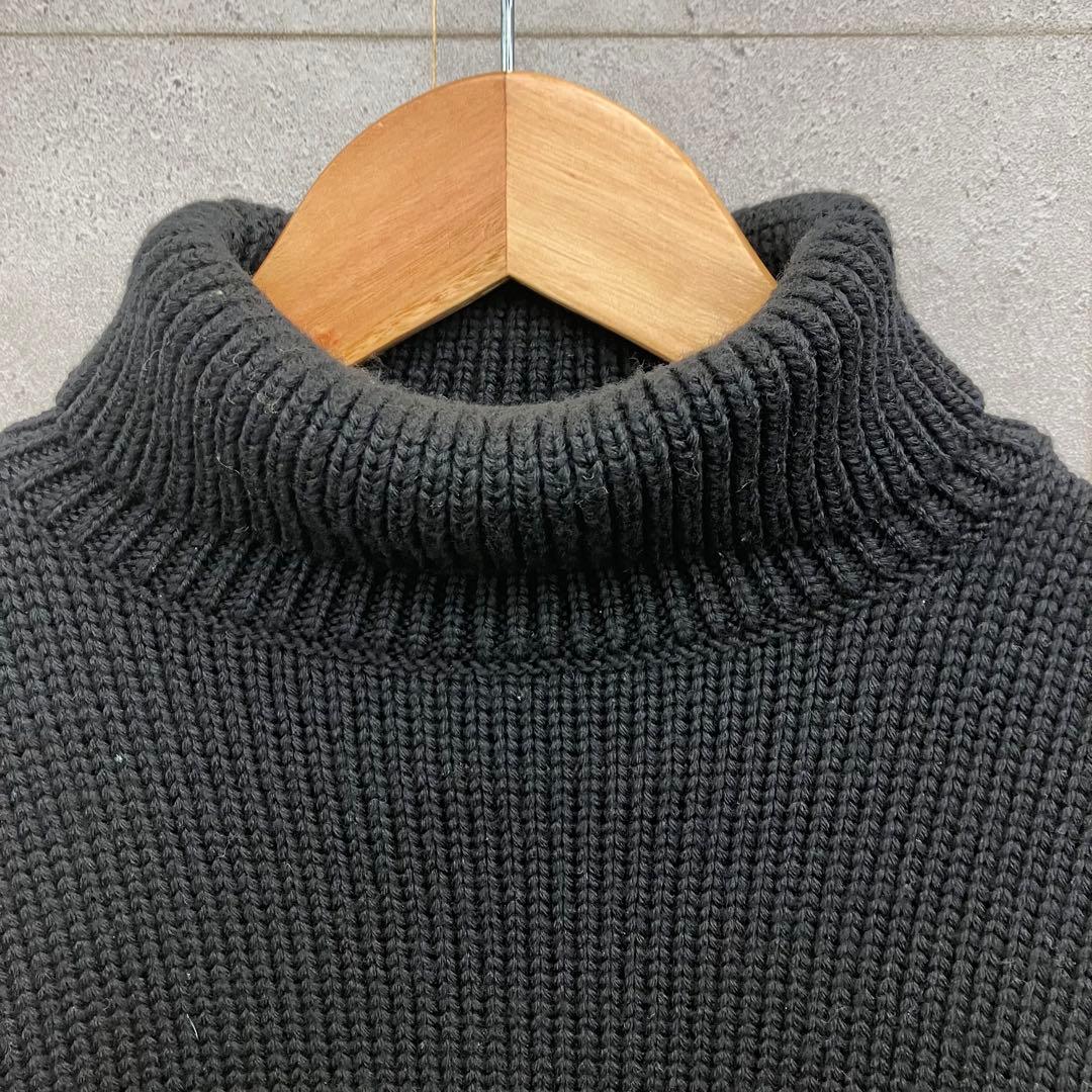 agnes b. HOMME ハイネックニットセーター ウール フランス製 黒