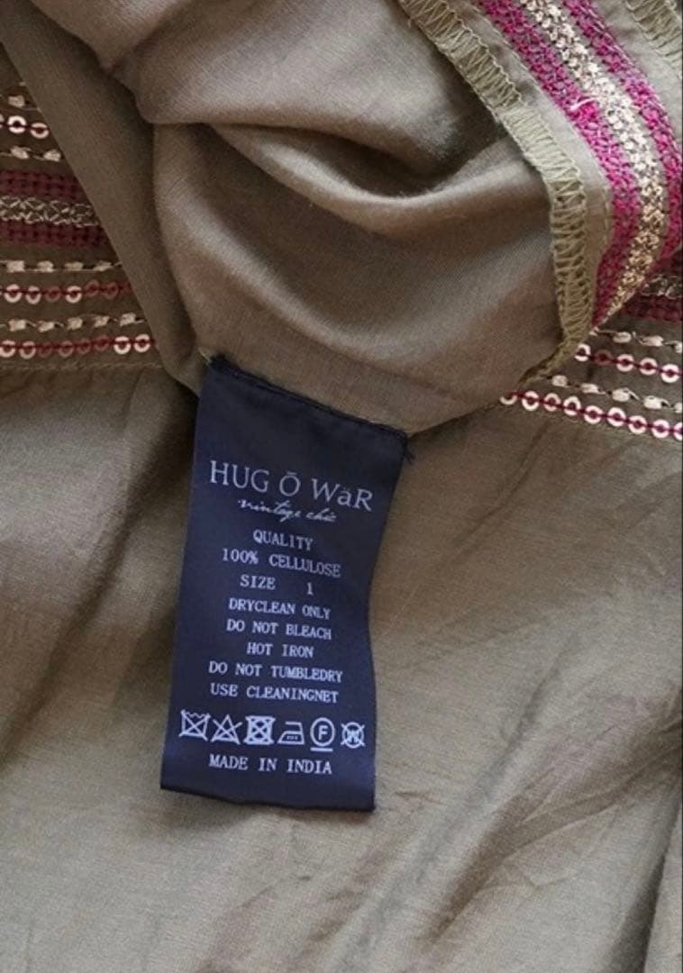 ハグオーワーボヘミアン刺繍ティアー ドドレス