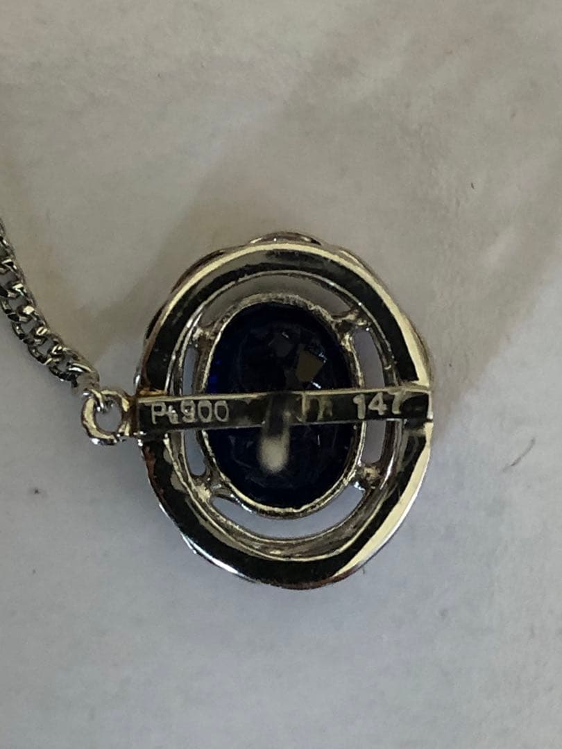 ね*え様 最高級！PT900/1.47ctサファイアタイピン！完全売り切り300