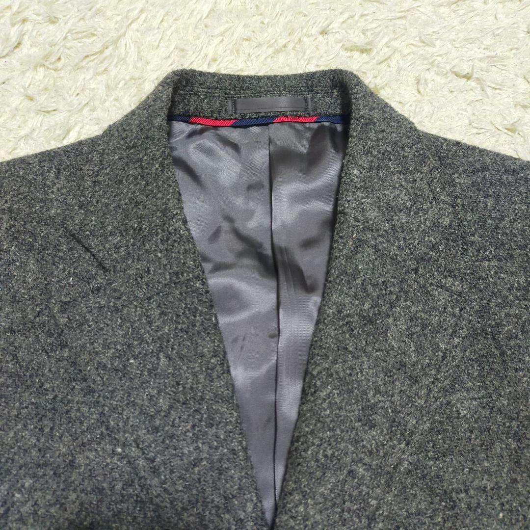 【大人ビジカジ】J.CREW×ハリスツイード・テーラードジャケット・灰・L~XL