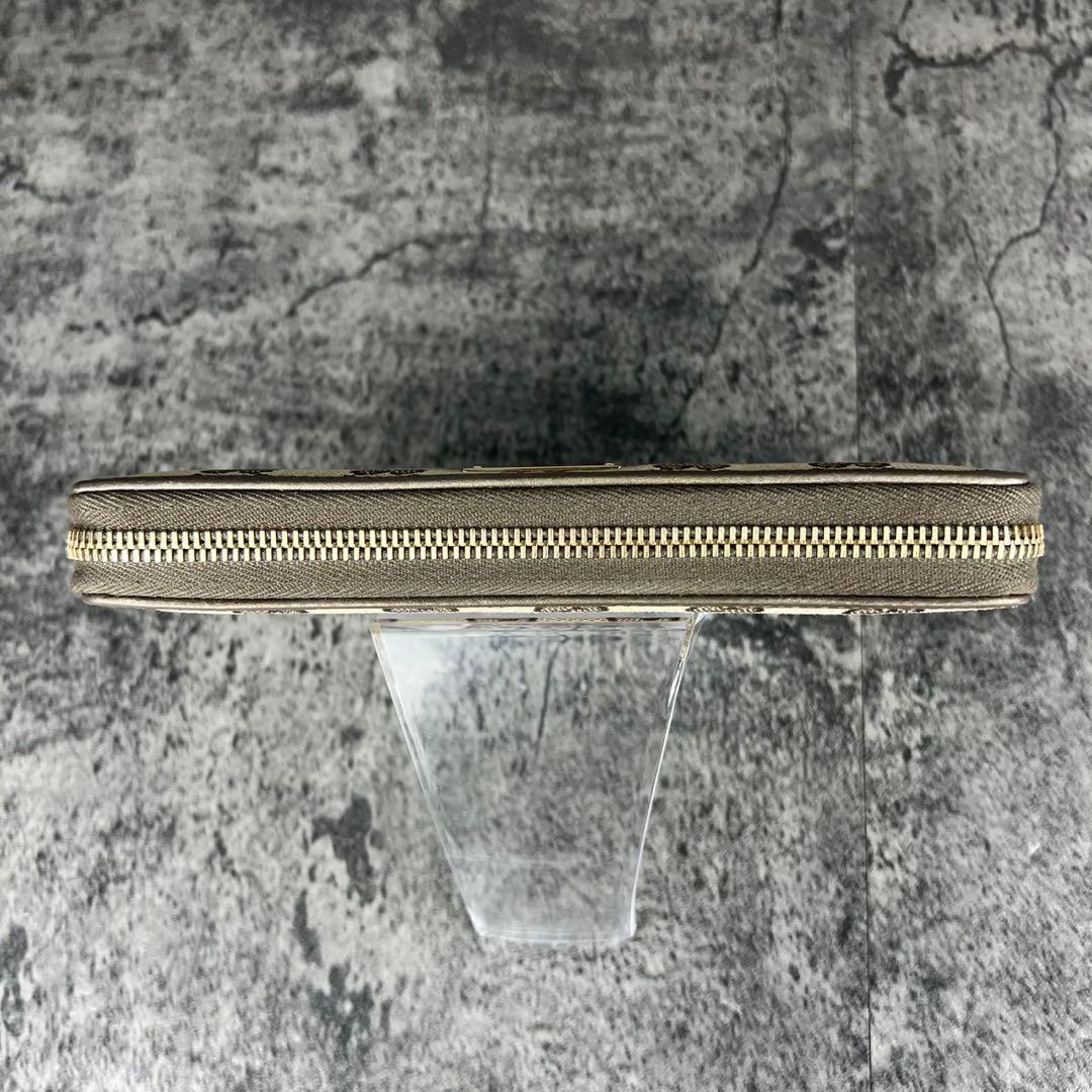 GUCCI GGキャンバス ラウンドファスナー 長財布